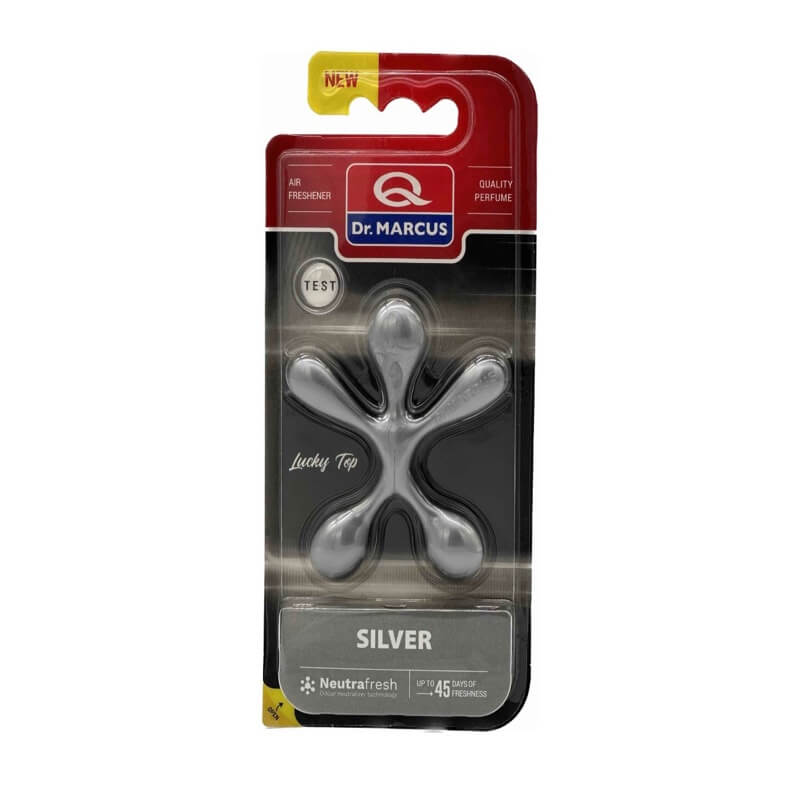 Ароматизатор Dr.Marcus Lucky Top Silver (серебро) подвесной или на дефлектор Ароматизатор Dr.Marcus Lucky Top Silver (серебро) подвесной или на дефлектор