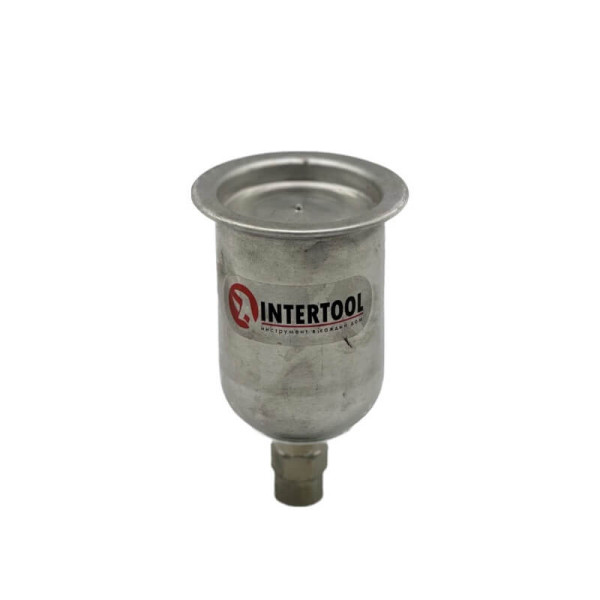 Бачок металлический мини для HVLP INTERTOOL 125 мл с внутренней резьбой М14х1