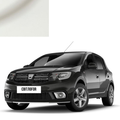 Краска по коду акриловая белая QM1 WHITE для автомобилей Dacia