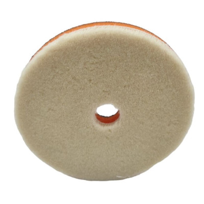 Полировальный круг ZviZZer Detailing Pad Thermo Velour Wool Pad 130/15/130мм (беж)