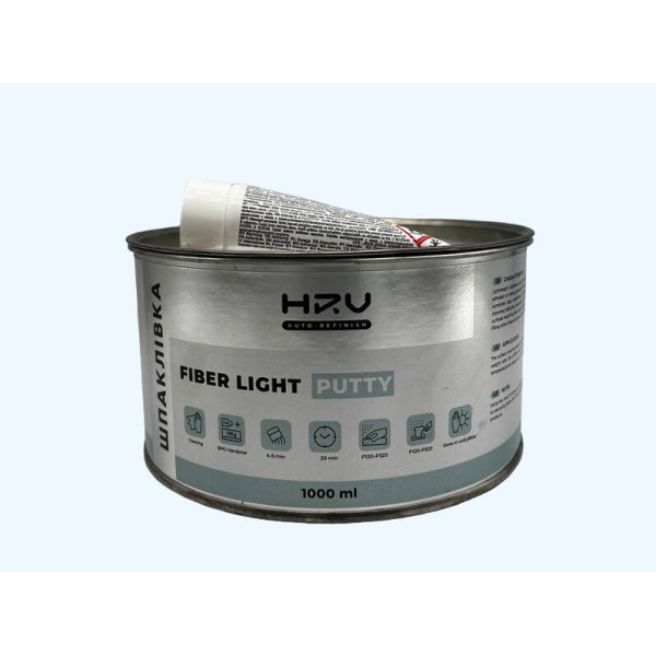 Шпаклевка легкая со стекловолокном HRV Fiber Light Putty 1л