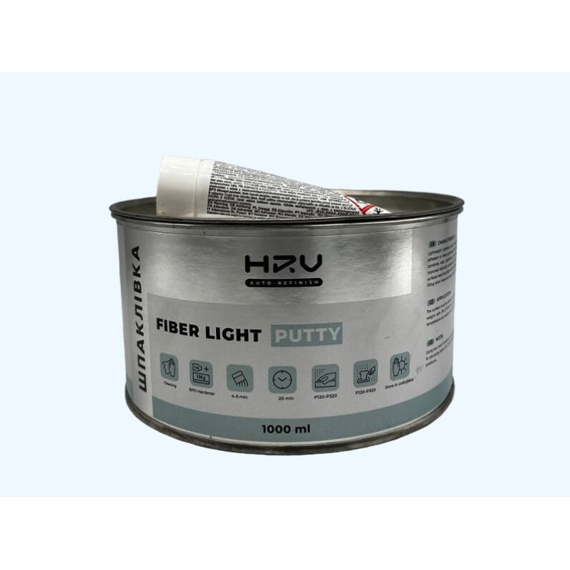 Шпаклевка легкая со стекловолокном HRV Fiber Light Putty 1л