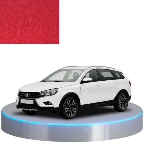 Краска по коду металлик красная 114 ROYAL RED для автомобилей Lada