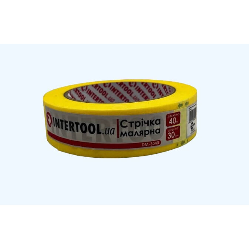Малярная лента 30мм. 40 м, (желтая) INTERTOOL DM-3040