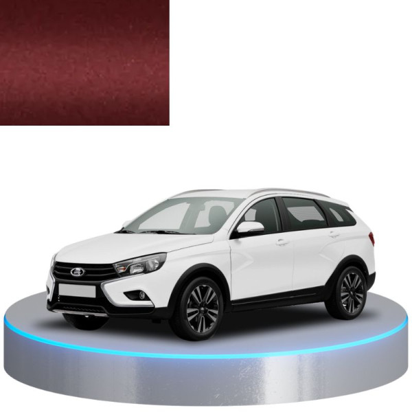 Краска по коду металлик красная 128 ISKRA для автомобилей Lada