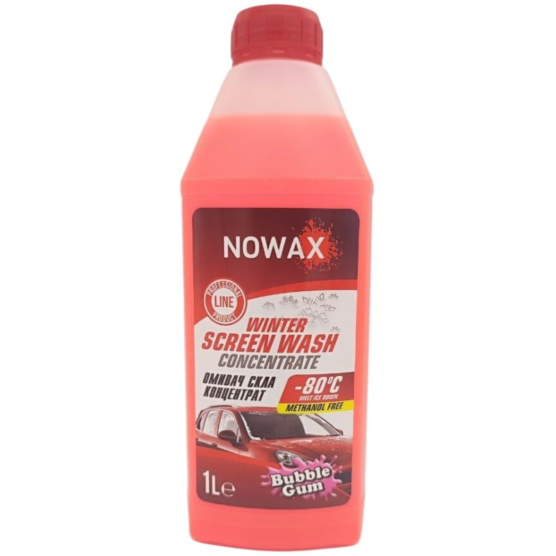 Омыватель стекла зимний концентрат NOWAX Winter Screen Wash -80*C 1л. БаблГам Омыватель стекла зимний концентрат NOWAX Winter Screen Wash -80*C 1л. БаблГам