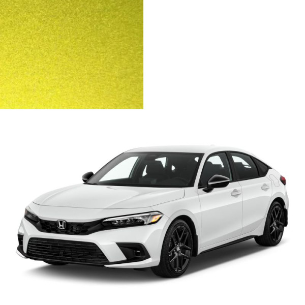 Краска по коду металлик желтая GY22M CITROUS YELLOW для автомобилей Honda