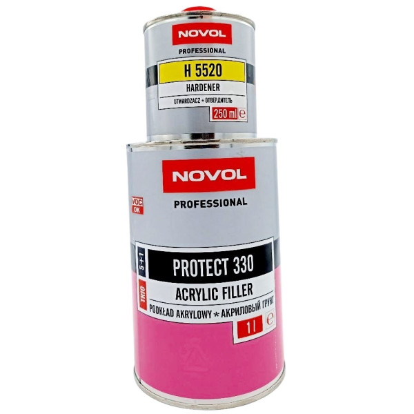 Грунт акриловый белый (1л.+отв.0,25л.) NOVOL PROTECT 330 5+1, арт. 37331