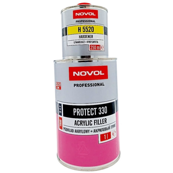 Грунт акриловый серый (1л.+отв.0,25л.) NOVOL PROTECT 330 5+1 (арт. 37311)