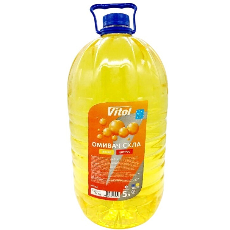 Омыватель стекол летний VITOL 5л Цитрус Омыватель стекол летний VITOL 5л Цитрус