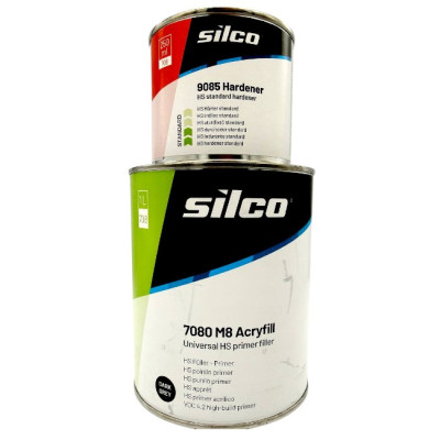 Грунт акриловый Темно-серый Silco 7080 HS M8 4+1, (1л.+затв. 9085 0,25л.)