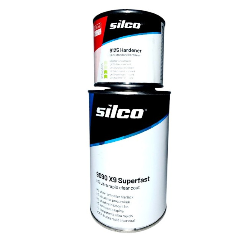 Лак акриловый ультрабыстрый Silco 9090 HS 3+1 1л+отвердитель UHS 9125 0,33 л Лак акриловый ультрабыстрый Silco 9090 HS 3+1 1л+отвердитель UHS 9125 0,33 л