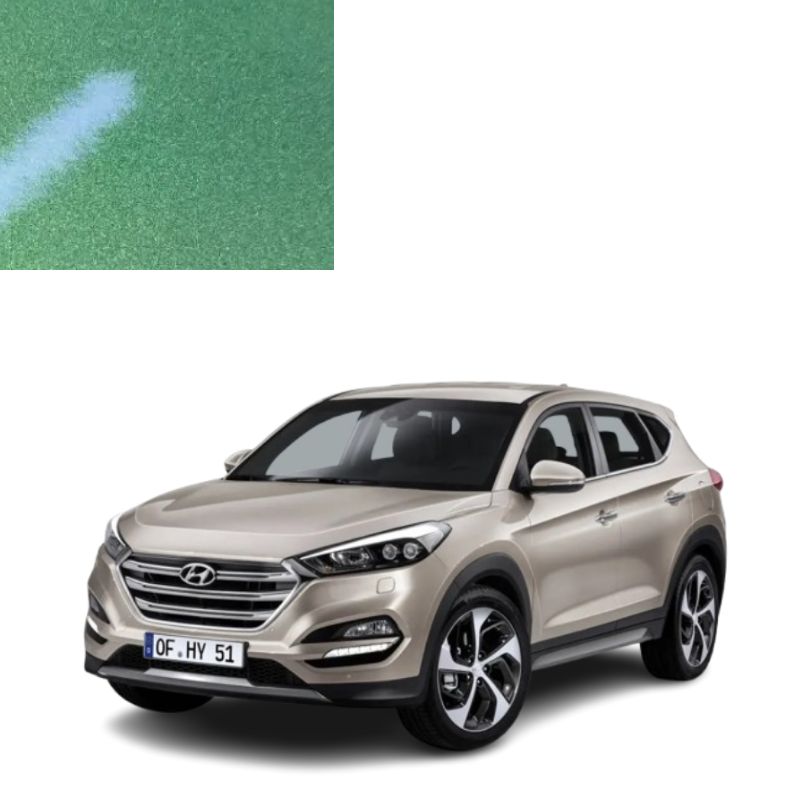 Фарба за кодом металік зелена YC JUNGLE GREEN для автомобілів Hyundai Фарба за кодом металік зелена YC JUNGLE GREEN для автомобілів Hyundai