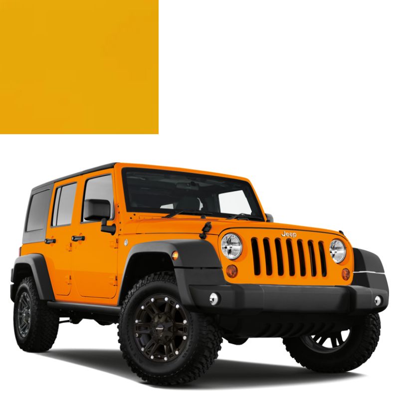 Краска по коду металлик желтая KYV (PYV) STINGER YELLOW для автомобилей Jeep Краска по коду металлик желтая KYV (PYV) STINGER YELLOW для автомобилей Jeep