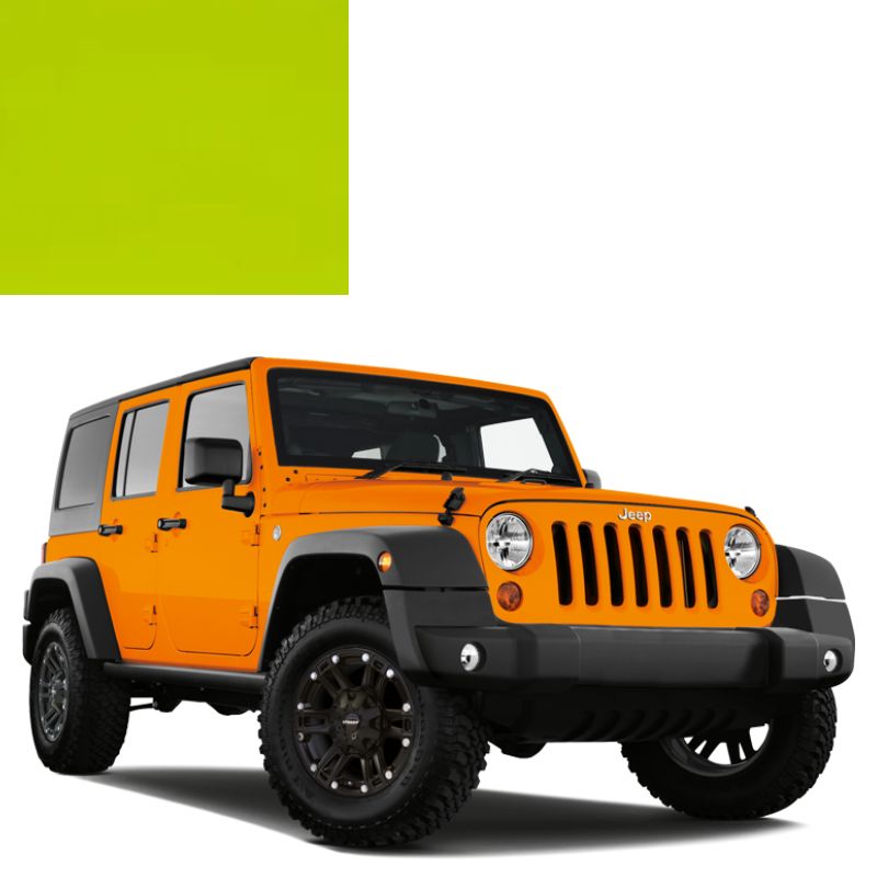 Краска по коду металлик зеленая PJK HYPER GREEN для автомобилей Jeep Краска по коду металлик зеленая PJK HYPER GREEN для автомобилей Jeep