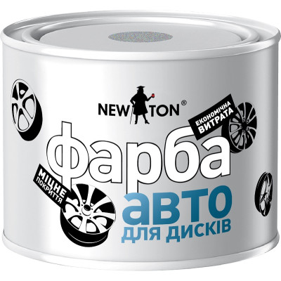 Краска для дисков NEW TON серебристая 450мл (арт.NT St/S450)