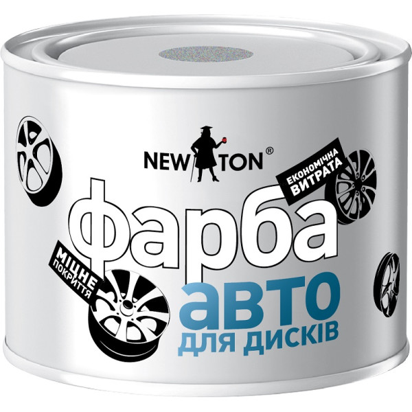 Краска для дисков NEW TON серебристая 450мл (арт.NT St/S450)