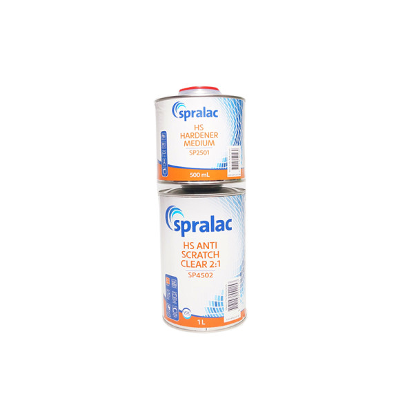 Лак стойкий к царапинам HS Anti scratch Spralac Clear 1л +отв. HS 0.5л Handener Medium