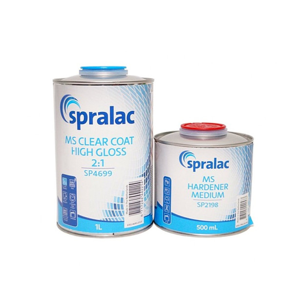 Акриловый MS лак для авто SPRALAC SP4699 1л + отв. 0.5 л