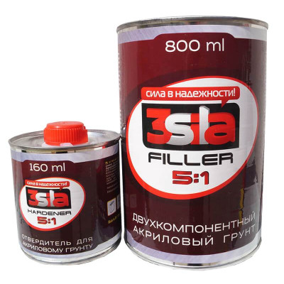 Двухкомпонентный акриловый грунт 3SILA 5:1 800 мл