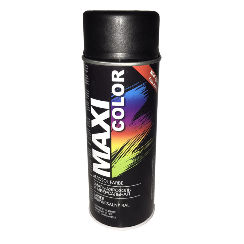 Краска в баллончике MAXI COLOR RAL 9005, черный мат Краска в баллончике MAXI COLOR RAL 9005, черный мат