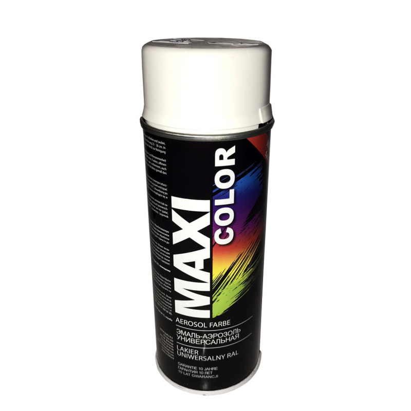 Матовая краска в аэрозоле MAXI COLOR RAL 9010, белый цвет Матовая краска в аэрозоле MAXI COLOR RAL 9010, белый цвет
