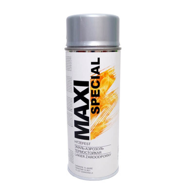 Термостойкая краска в аэрозоле, серебро MAXICOLOR MX0007 400мл