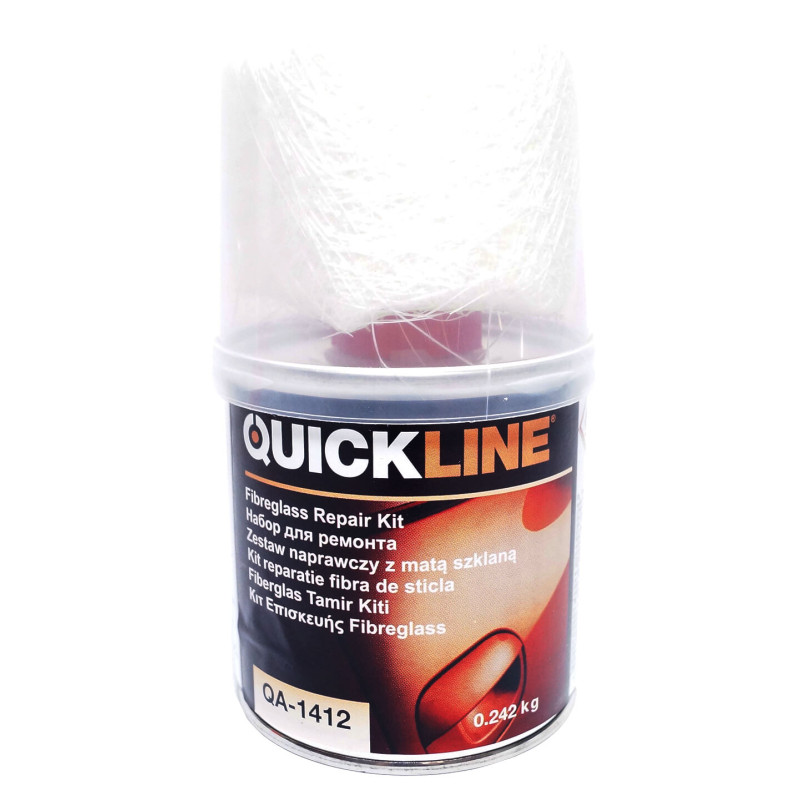 Ремонтная смола и стекломат QA-1412 QuickLine, 0.25 кг