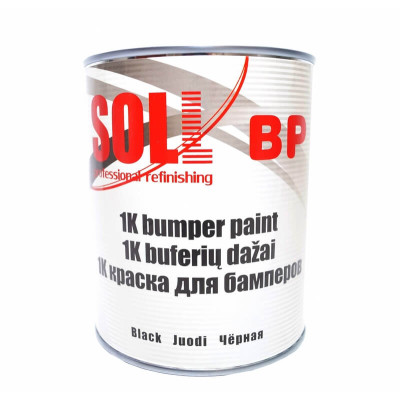 Краска структурная для бамперов черная SOLL SBP 1B 1л