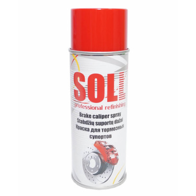Краска для тормозных супортов SOLL в аэрозоле красная (S700026)