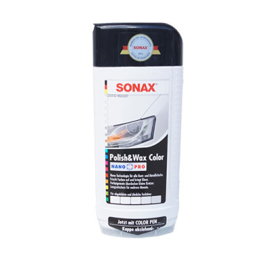 Цветной полироль с воском SONAX (296000) белый 500мл